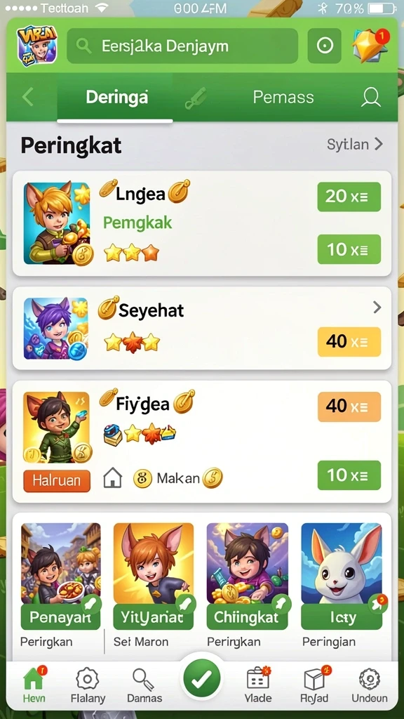 Fitur multiplayer untuk bertanding dengan teman.