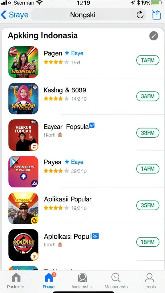 Berbagai jenis permainan taruhan tersedia di aplikasi.