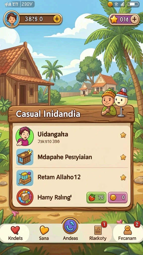 Tampilan menu utama pengguna yang intuitif.
