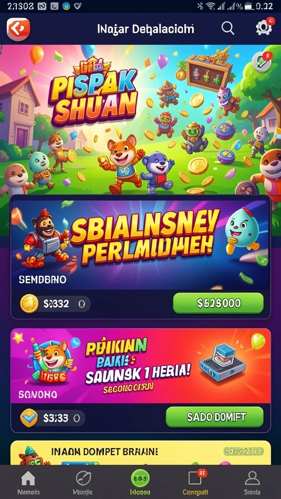Tantangan seru di setiap level permainan.