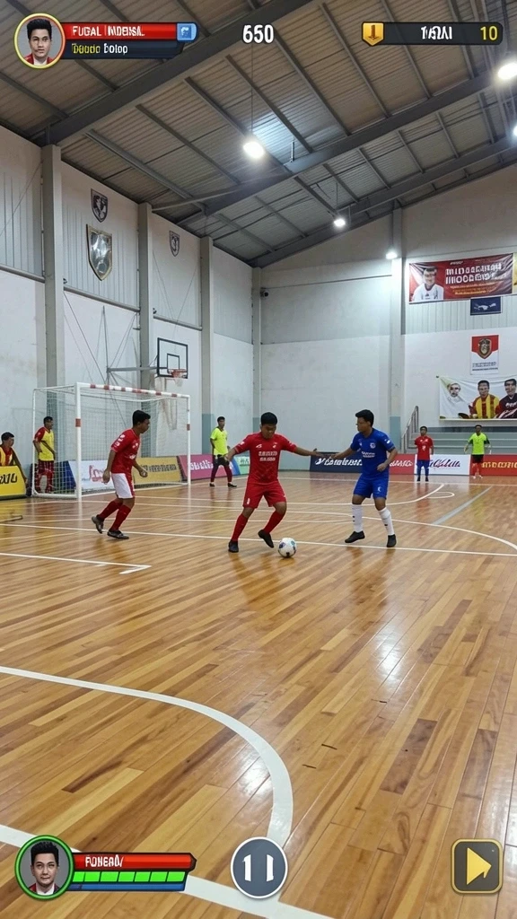 Tangkapan layar menunjukkan karakter utama beraksi di arena pertempuran.