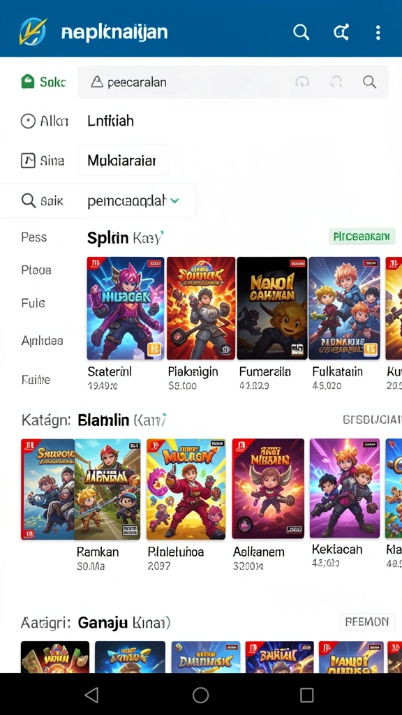 Tangkapan layar dari antarmuka permainan GAMERP yang menawan.