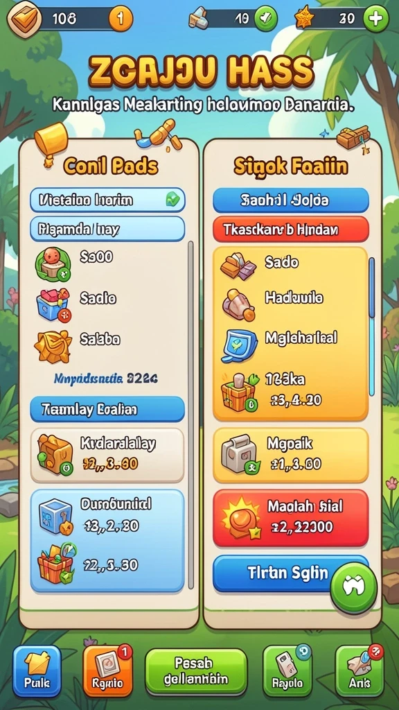 Beragam permainan seru yang siap dimainkan.