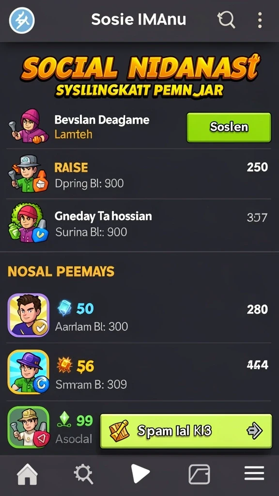 Tampilan awal permainan yang menarik dan penuh warna.