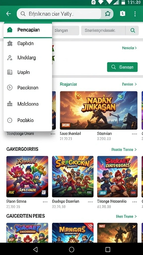 Beragam permainan judi yang tersedia untuk dipilih.